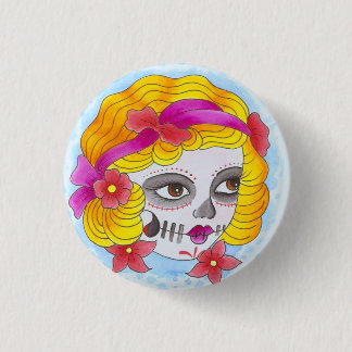 day of the dead button