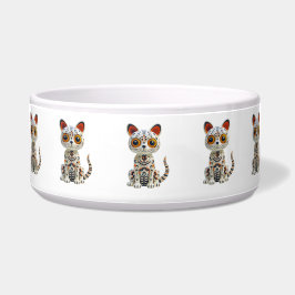Day of The Dead Kitty Cat Halloween Dia Muertos  Napf