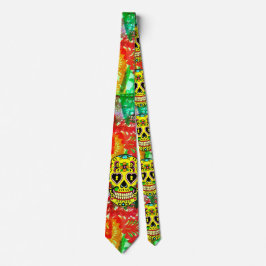 Day of the Dead Skull -Yellow Sugar Skull Tie Krawatte