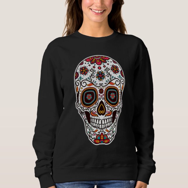 Day of the Dead Sugar Skull Candy Sweatshirt (Vorderseite)