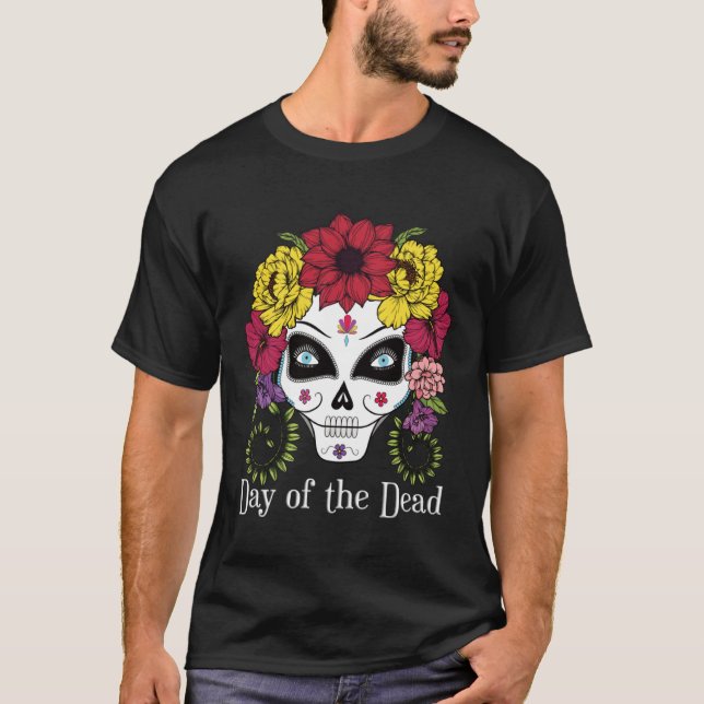 Day of the Dead Sugar Skull T-Shirt (Vorderseite)
