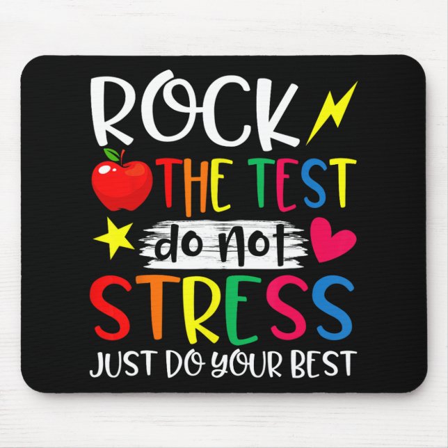 Day Rock Test Teacher Test Day Teacher Mousepad (Vorne)