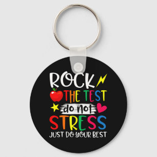 Day Rock Test Teacher Test Day Teacher Schlüsselanhänger