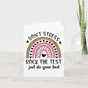 Day Rock The Test Rainbow Teacher Funny Testing Da Karte