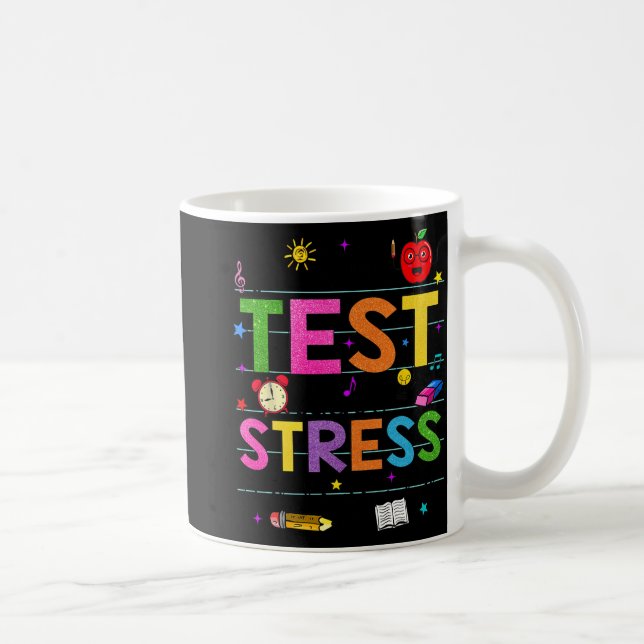 Day Rock The Test Teacher Funny Testing Day Studen Kaffeetasse (Rechts)