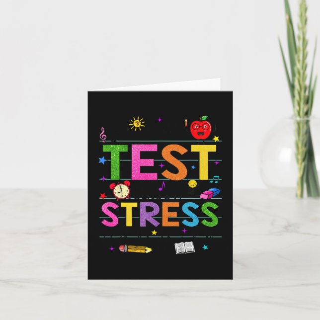 Day Rock The Test Teacher Funny Testing Day Studen Karte (Vorderseite)