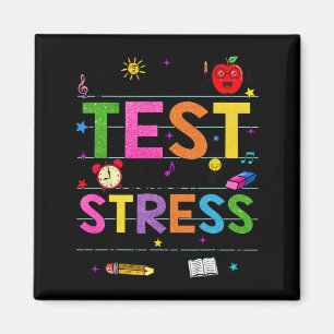 Day Rock The Test Teacher Funny Testing Day Studen Magnet
