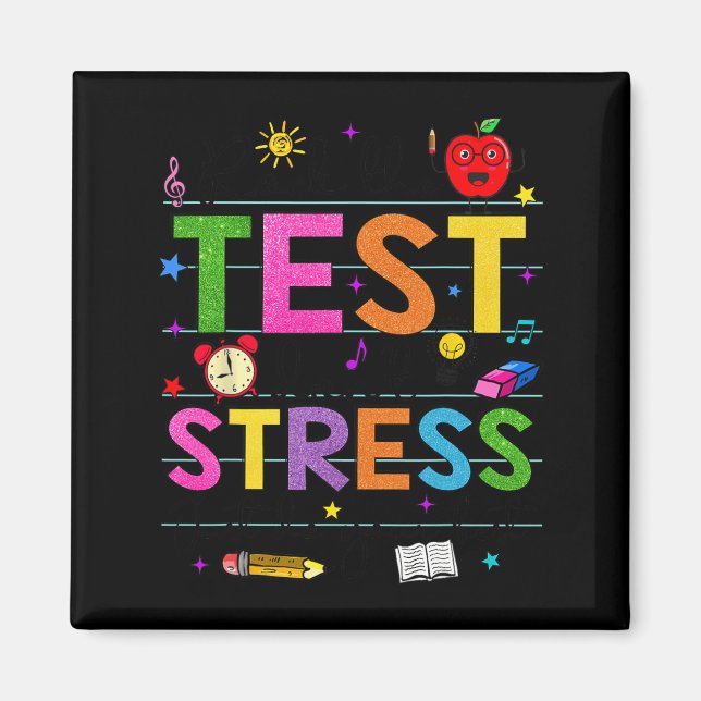 Day Rock The Test Teacher Funny Testing Day Studen Magnet (Vorne)