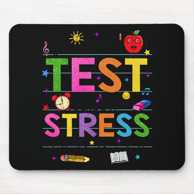 Day Rock The Test Teacher Funny Testing Day Studen Mousepad (Vorne)