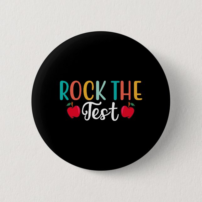 Day Rock the Test Teacher Testing Day 1 Button (Vorderseite)