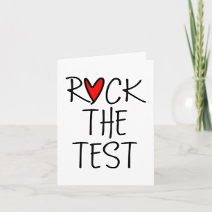 Day Rock the Test Teacher Testing Day Funny Teache Karte
