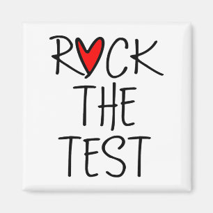 Day Rock the Test Teacher Testing Day Funny Teache Magnet
