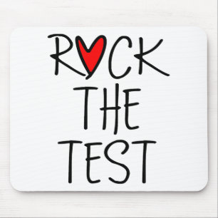 Day Rock the Test Teacher Testing Day Funny Teache Mousepad