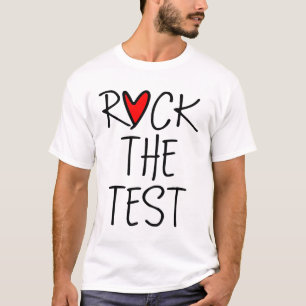 Day Rock the Test Teacher Testing Day Funny Teache T-Shirt