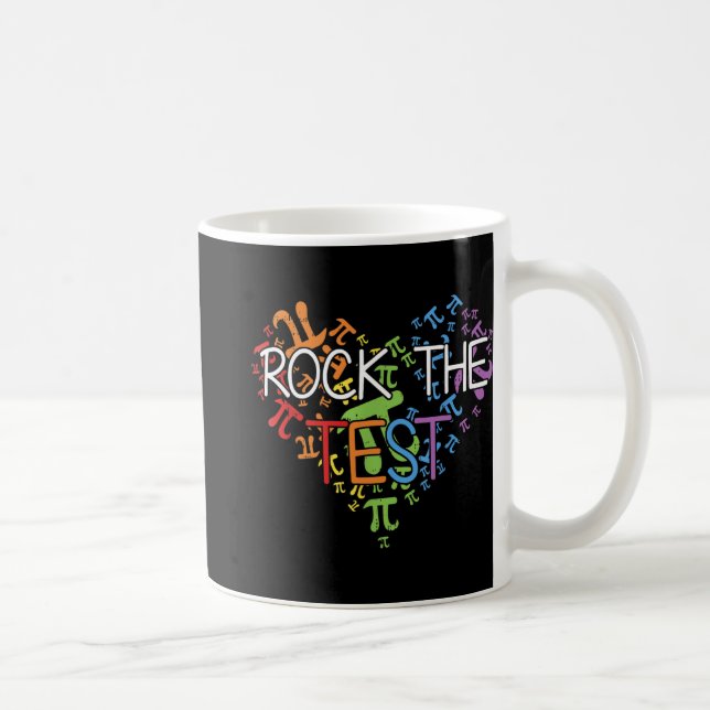 Day Rock the Test Teacher Testing Day Rainbow Teac Kaffeetasse (Rechts)