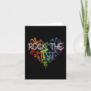 Day Rock the Test Teacher Testing Day Rainbow Teac Karte