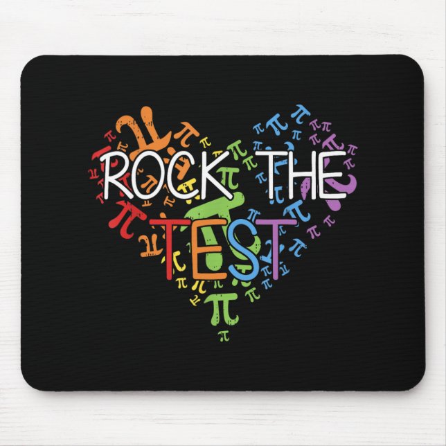 Day Rock the Test Teacher Testing Day Rainbow Teac Mousepad (Vorne)