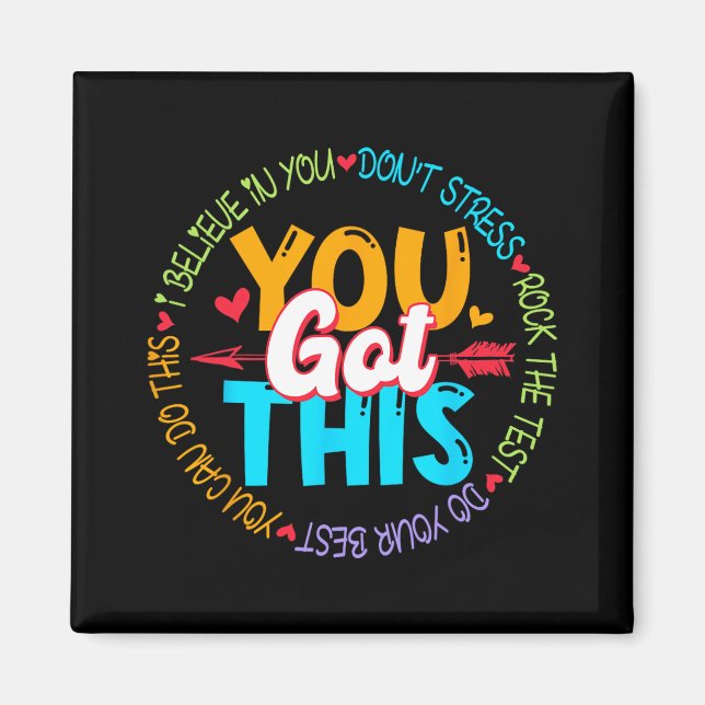 Day Rock the Test Teacher Testing Day Sie Got habe Magnet (Vorne)