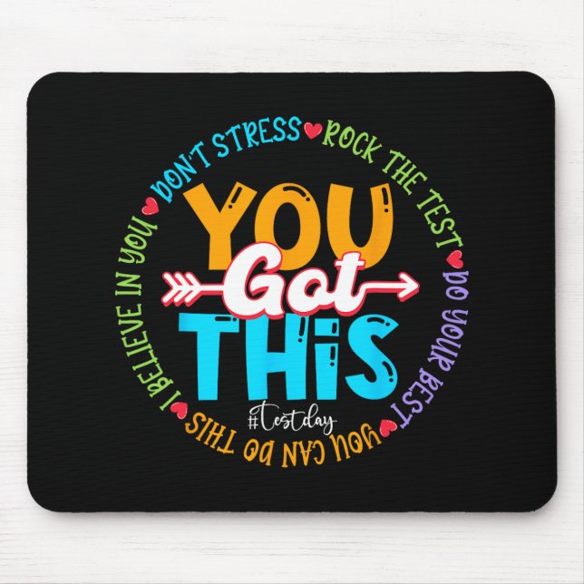 Day Rock the Test Teacher Testing Day Sie Got habe Mousepad (Vorne)