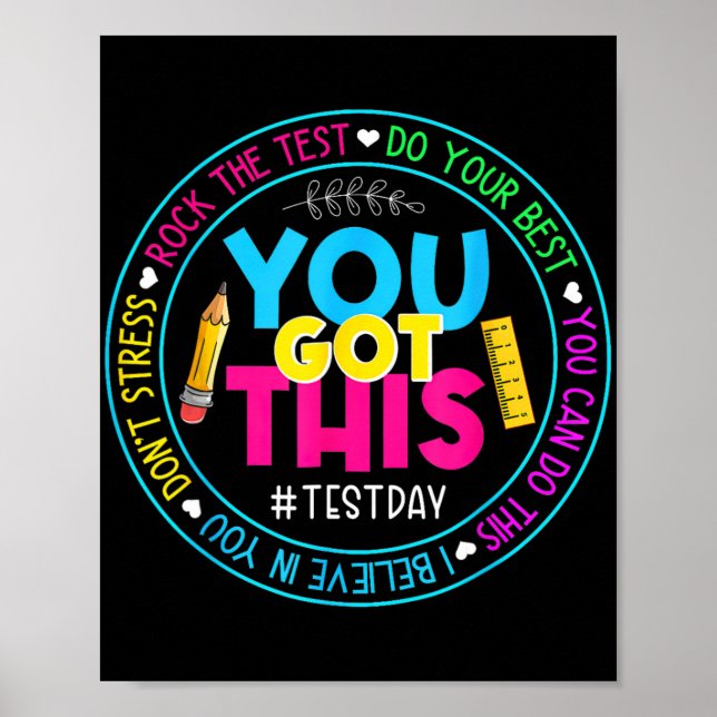 Day Rock the Test Teacher Testing Day Sie Got habe Poster (Vorne)