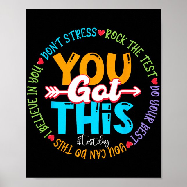 Day Rock the Test Teacher Testing Day Sie Got habe Poster (Vorne)