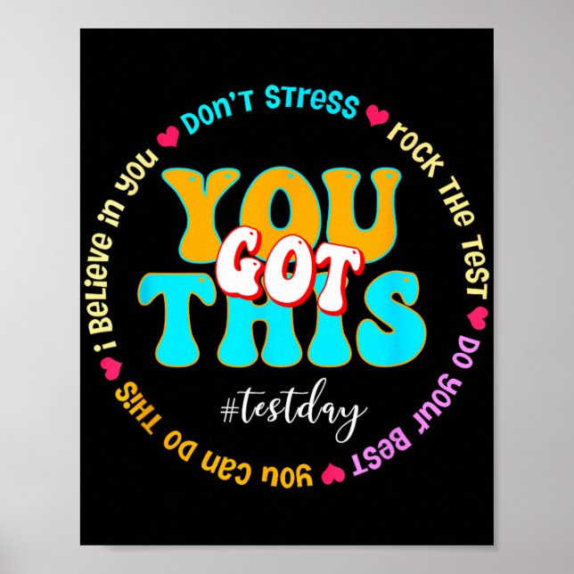 Day Rock the Test Teacher Testing Day Sie Got habe Poster (Vorne)
