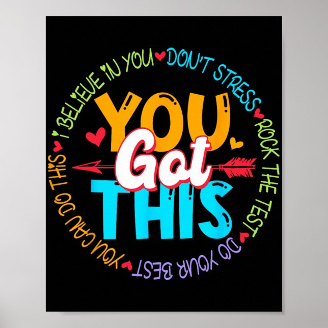 Day Rock the Test Teacher Testing Day Sie Got habe Poster (Vorne)