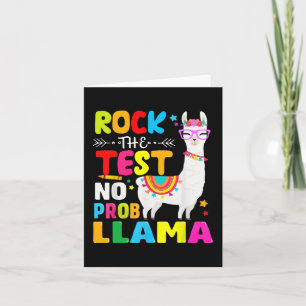 Day Rock the Test Teaching No Prob Llama Lehrer Karte