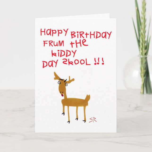Day Skool Happy Birthday Card Karte (Vorderseite)