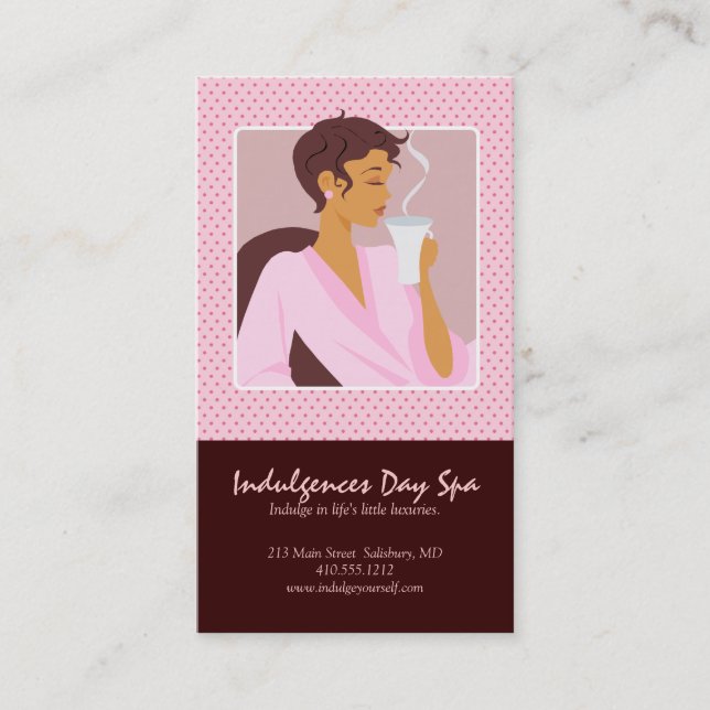Day Spa Business Cards / Appointment Cards Terminkarte (Vorderseite)