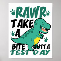 Day T-rex Funny Student Lehrer Dinosaur Test