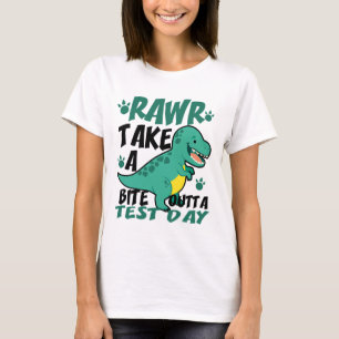 Day T-rex Funny Student Lehrer Dinosaur Test T-Shirt