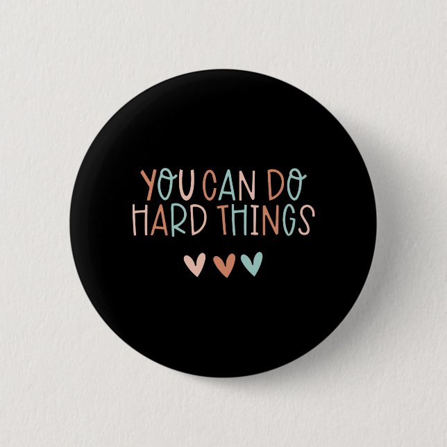 Day Teacher Shirt kann man hart tun Frauen Kind Button (Vorderseite)