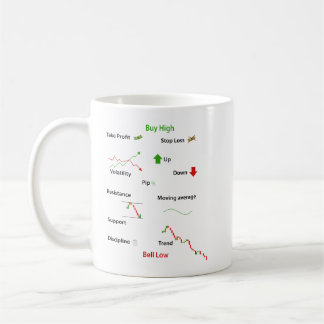 Day Trader Mug, Buy High, Kaffeetasse