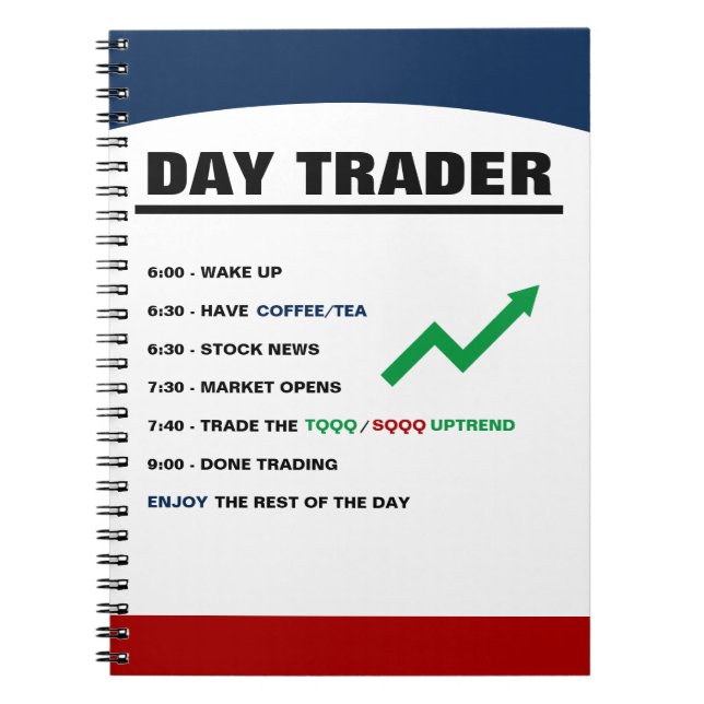 Day Trader Today Notebook Notizblock (Vorderseite)