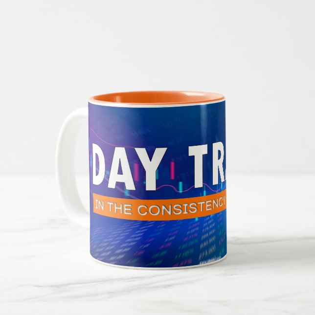 day trader zweifarbige tasse (Vorderseite Links)