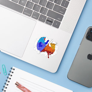 Day Traders Geschenk - Stier- und Bärenkonstellati Aufkleber