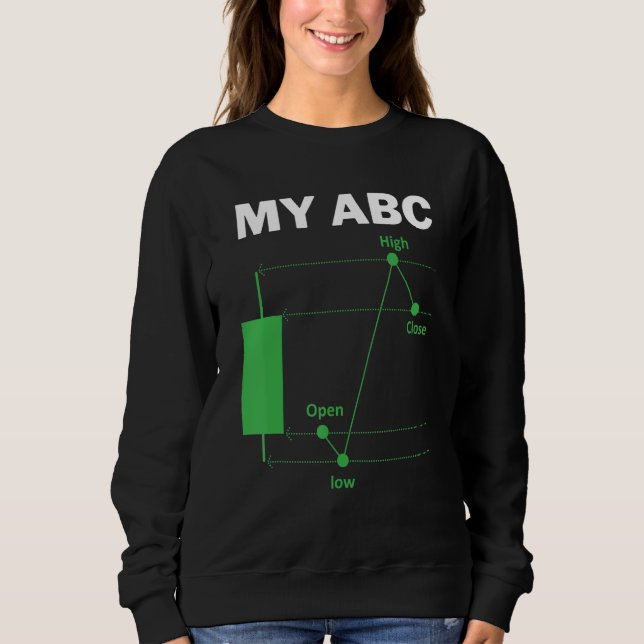 Day Trading Quote My ABC Stockbroker Market Trader Sweatshirt (Vorderseite)