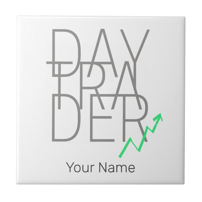 Day Trading und Kryptowährungen Börse Fliese (Vorderseite)