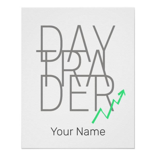 Day Trading und Kryptowährungen Börse Poster (Vorderseite)