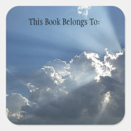 Daybreak Book Label (Quadrat) Quadratischer Aufkleber