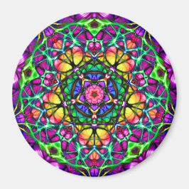 Daybreak Delight Kaleidoscope Mandala Magnet