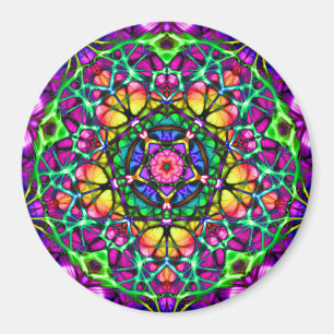 Daybreak Delight Kaleidoscope Mandala Magnet