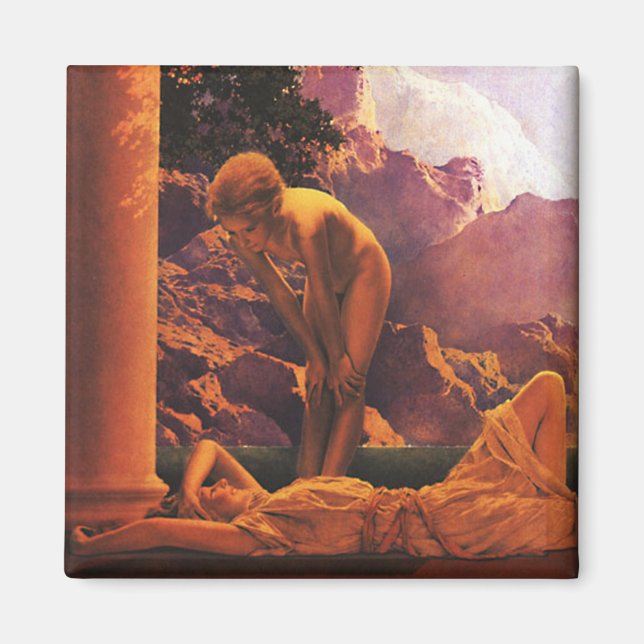 "Daybreak" (Detail), von Maxfield Parrish Magnet (Vorne)