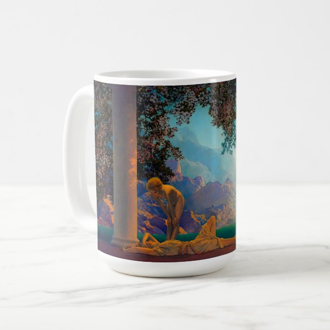DAYBREAK Maxfield Parrish 1922 Vintag Kaffeetasse (Vorderseite Links)