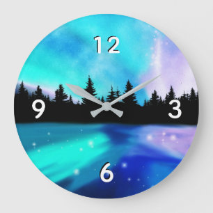 Daybreak Reflektionen Große Wanduhr