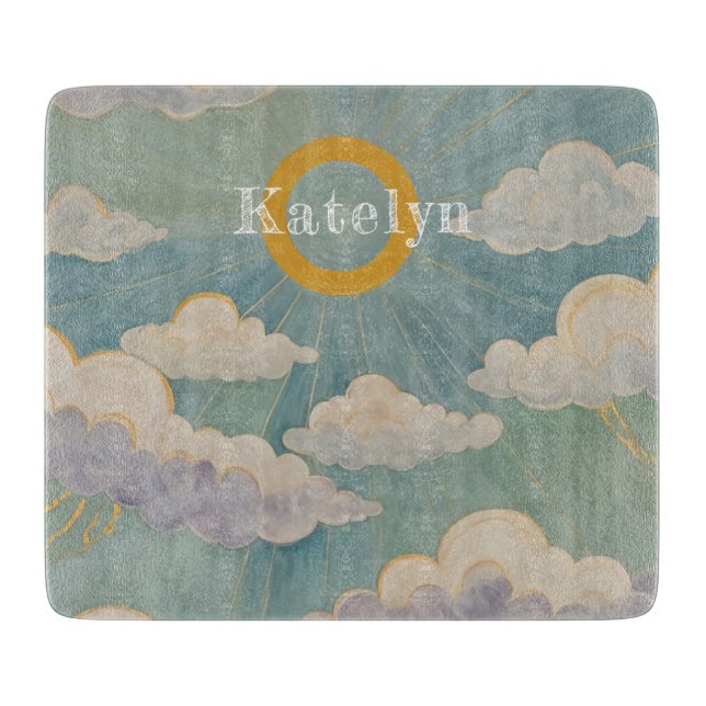 Daybreak's Embrace Personalisiert Schneidebrett (Vorderseite)