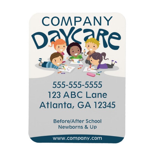 Daycare Business Card Magnet (Vertikal)