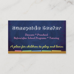 Daycare Chilcare Chalkboard Business Card Visitenkarte