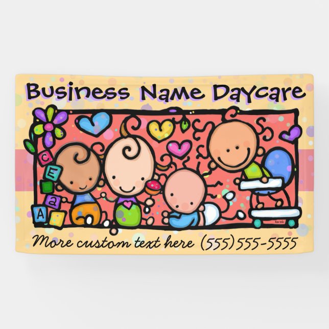 Daycare.Childcare.Pre-School.Customizable Banner (Horizontal)